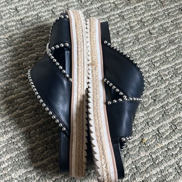 Zara Studded Chunky Espadrille Slip on Sandals - Picture 8 of 10